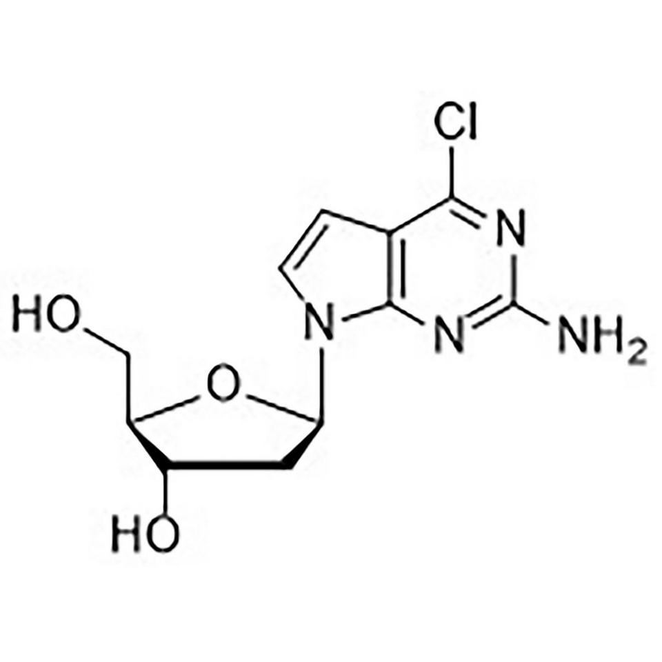 2-Amino-4-chloro-7-(β-D-2-deoxyribofuranosyl)pyrrolo[2,3-d]pyrimidine, 100 mg, Glass Screw-Top